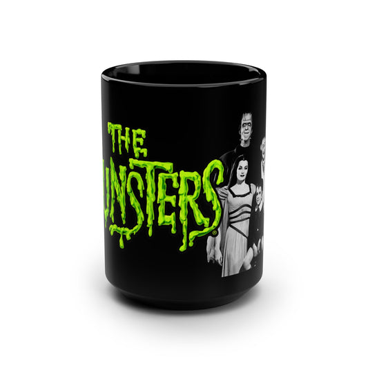 THE MUNSTERS TV Show Vintage Black Coffee Mug 15oz