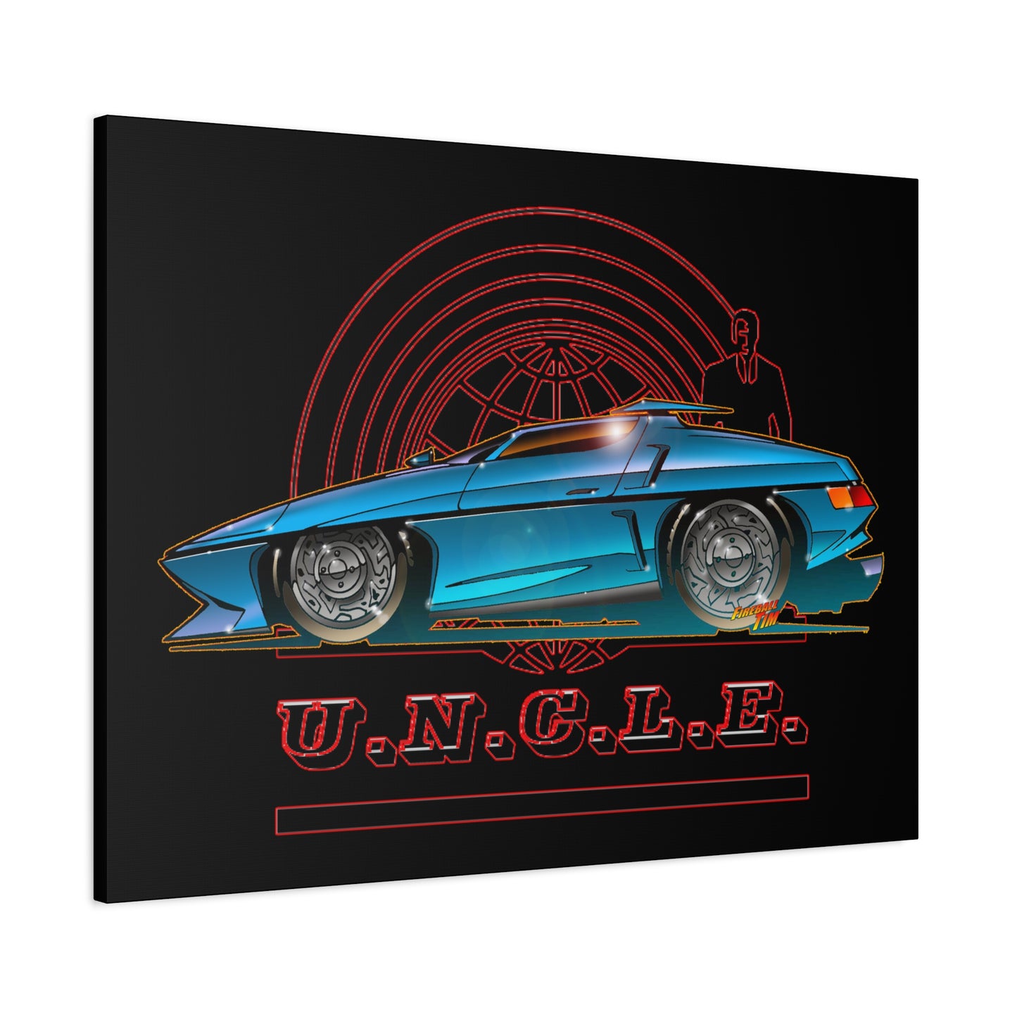 THE MAN FROM U.N.C.L.E. Piranha TV Car Fireball Canvas Art Print