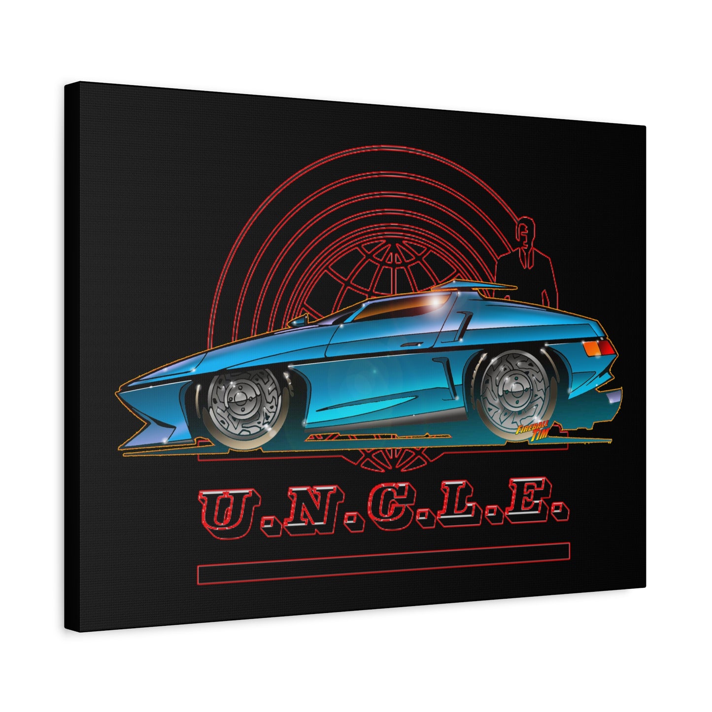 THE MAN FROM U.N.C.L.E. Piranha TV Car Fireball Canvas Art Print