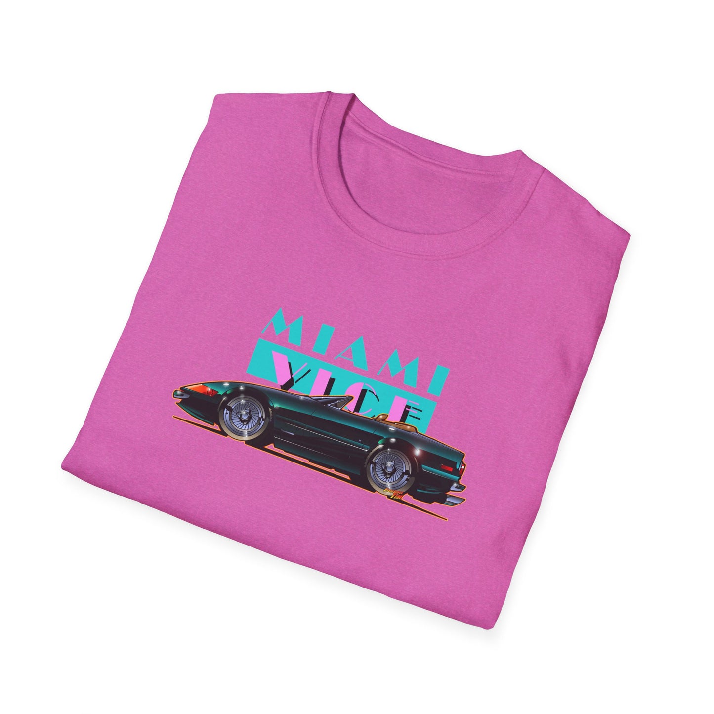 MIAMI VICE Ferrari Daytona Concept Art Softstyle T-Shirt Multiple Colors