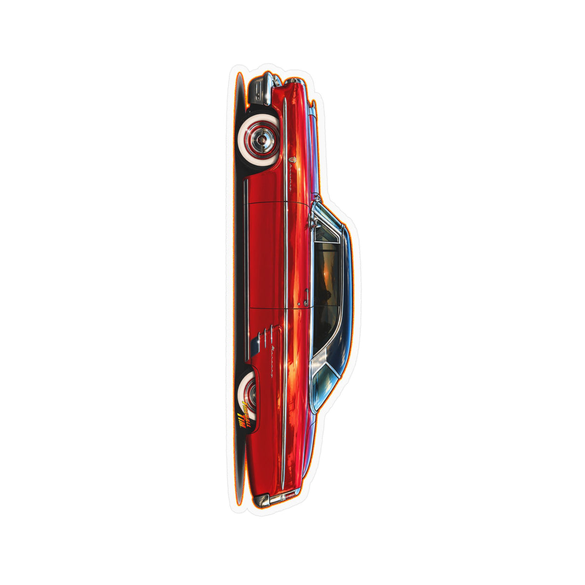 MERCURY MONTEREY 1953 Collectible Fireball Art Stickers in 4 Sizes