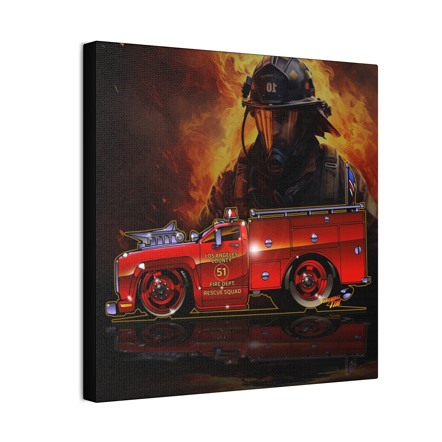 EMERGENCY SQUAD 51 Paramedic Truck TV Show Canvas Art Print 2 Sizes