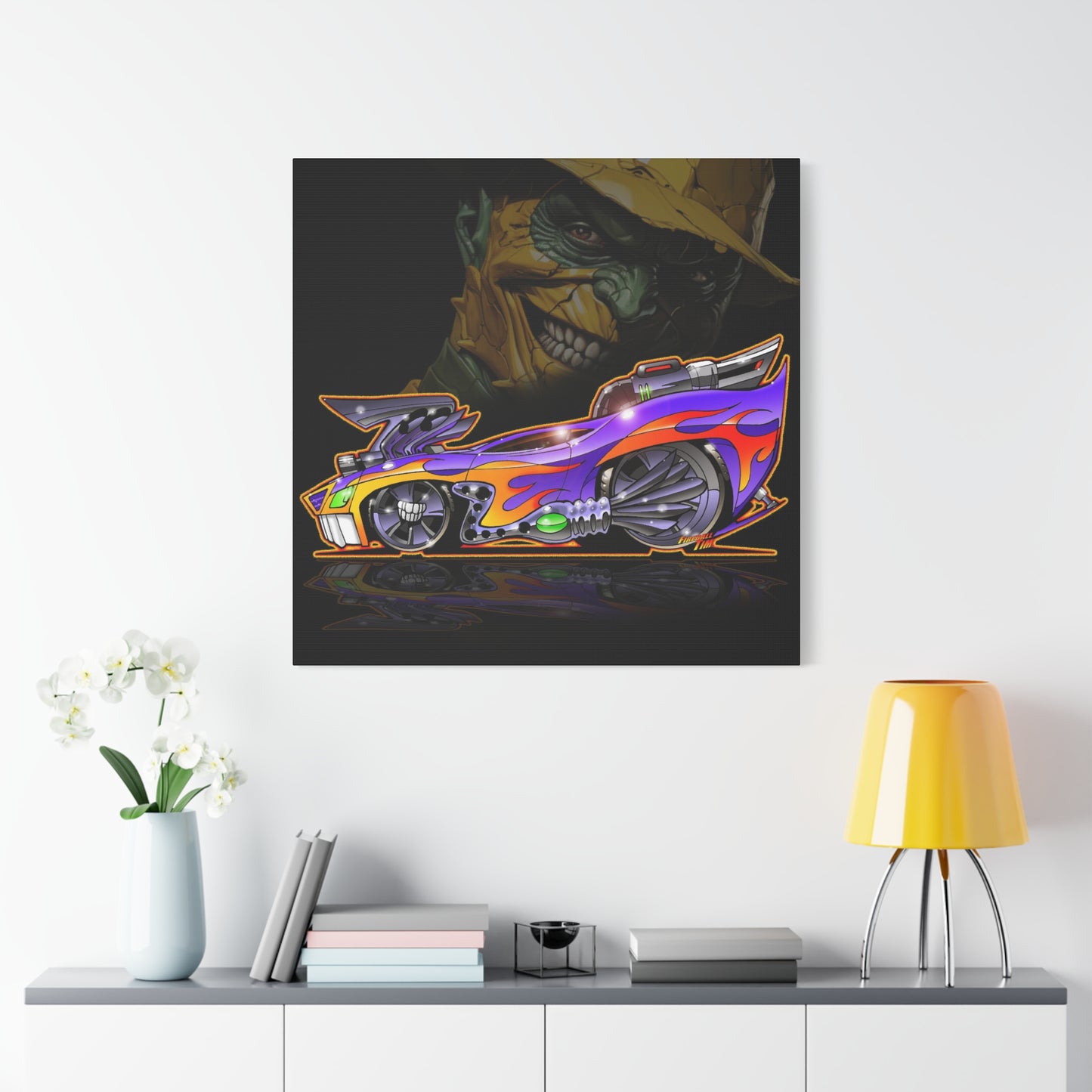 SON OF THE MASK Musclecar Fireball Art Canvas Print