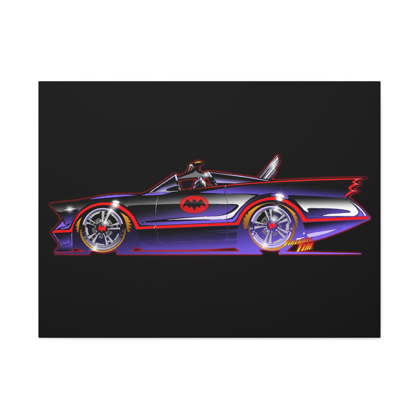 BATMOBILE 1966 BATMAN TV Car Canvas Art Print 11x14