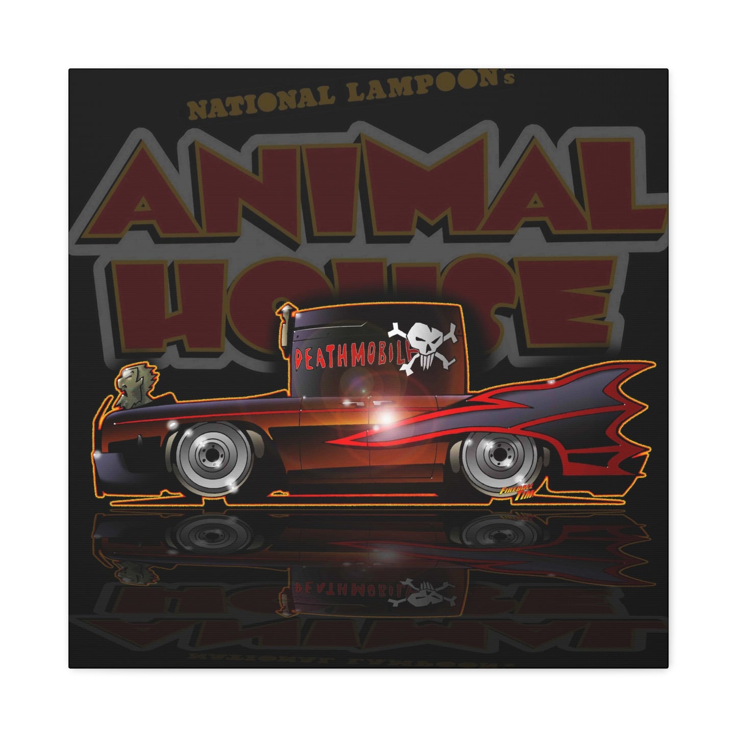 ANIMAL HOUSE DEATHMOBILE Fireball Art Canvas Wall Print