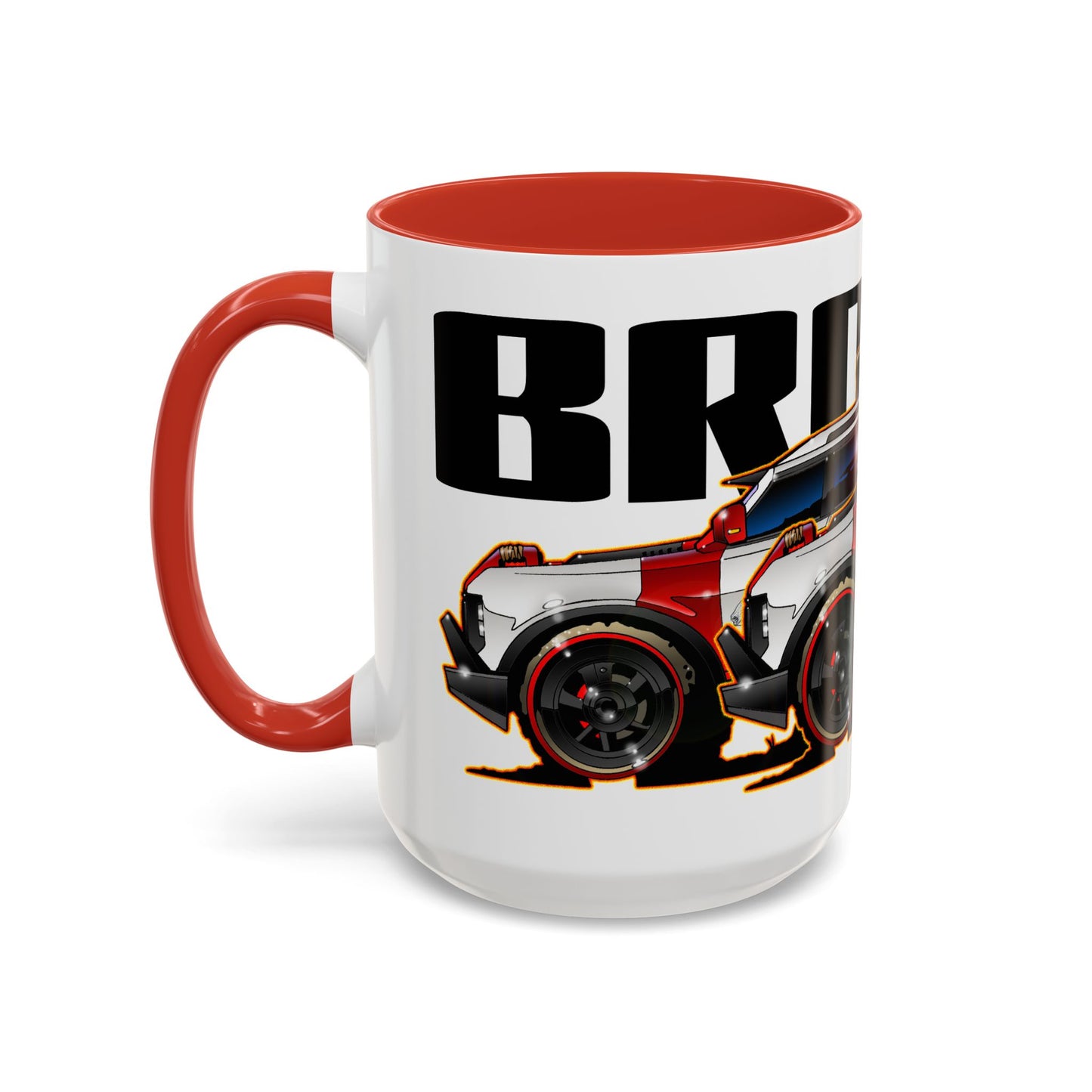 FORD BRONCO AMERICANO CUSTOM Fireball Art Collectible Coffee Mug - 2 Sizes