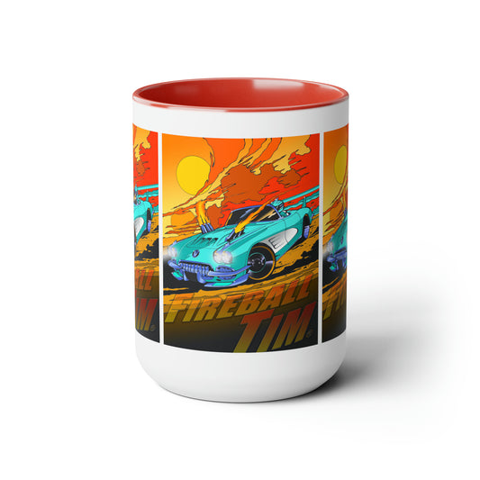 CORVETTE KUSTOM 1958 Classic Car Coffee Mug, 15oz, Muscle Car-Mug-Fireball Tim Garage