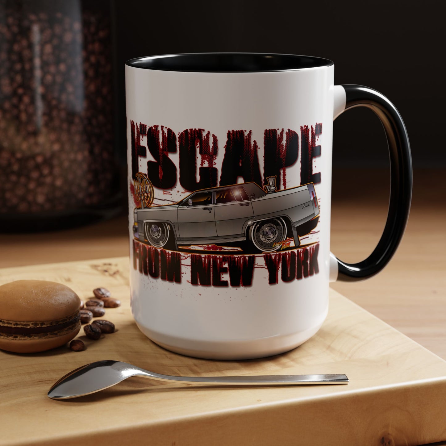 ESCAPE FROM NEW YORK Duke Cadillac Concept Art Coffee Mug 2 Sizes-Mug-Fireball Tim Garage