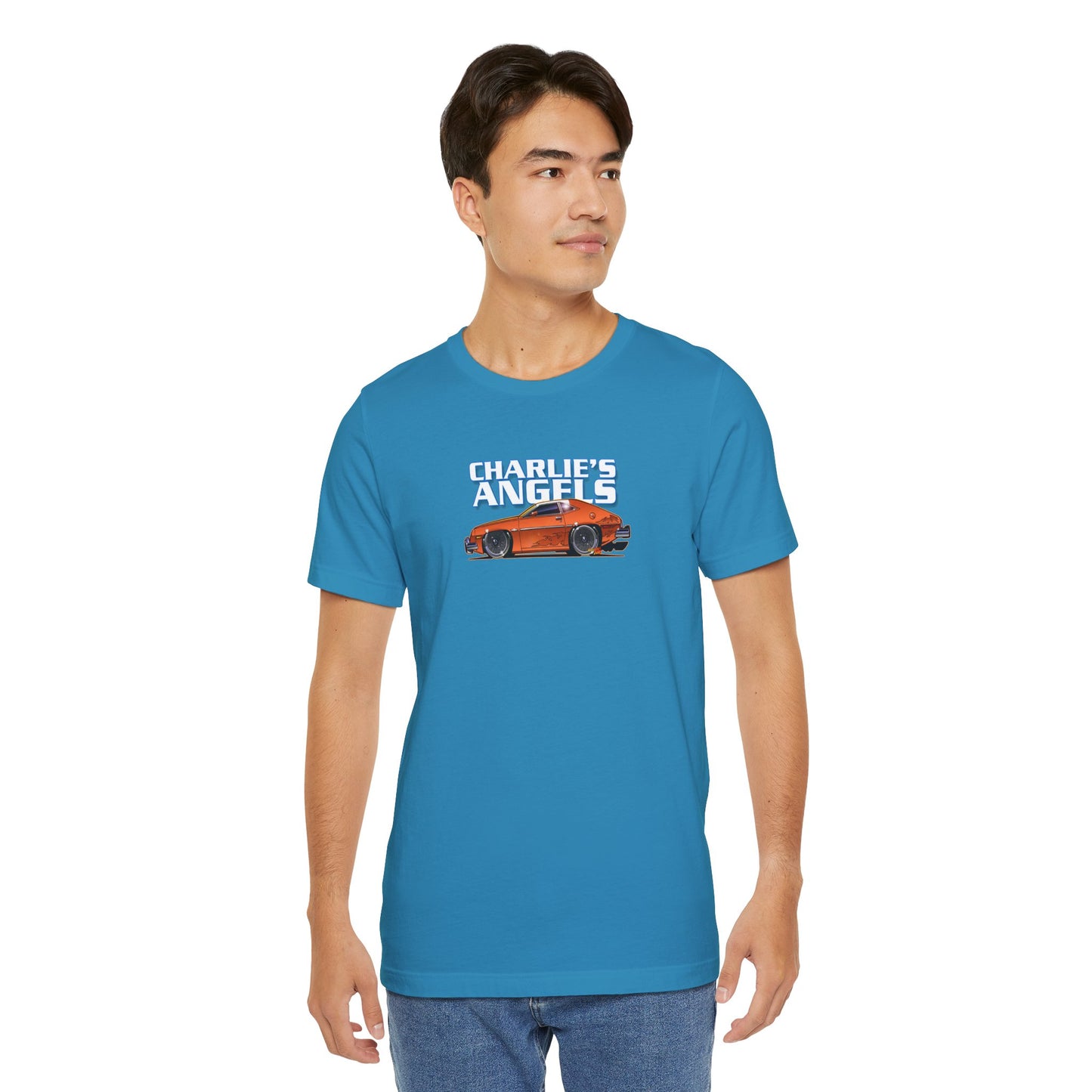CHARLIES ANGELS 1977 Ford Pinto Concept Art Short Sleeve Tee 12 Colors