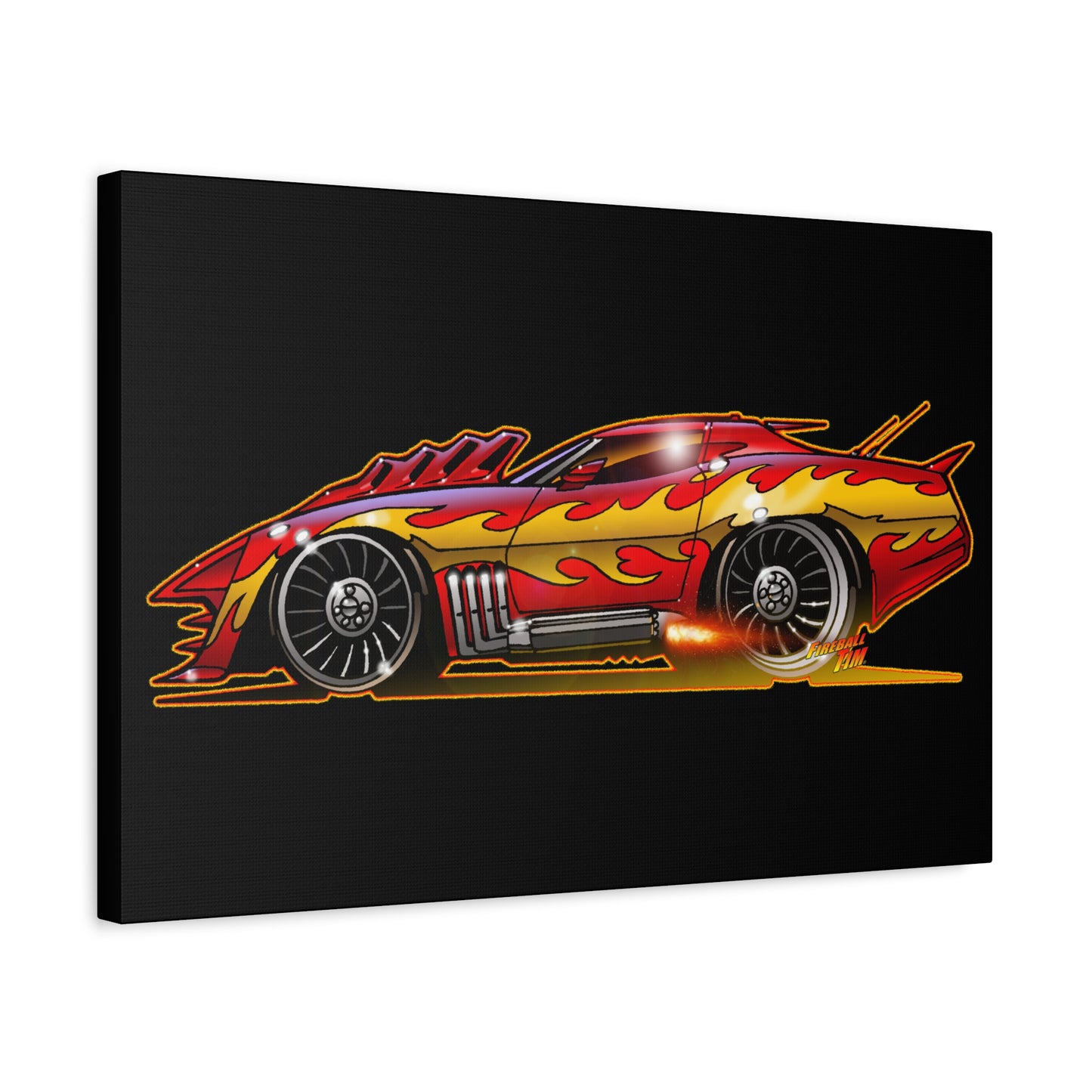CORVETTE SUMMER Movie Car Fireball Art Canvas Print