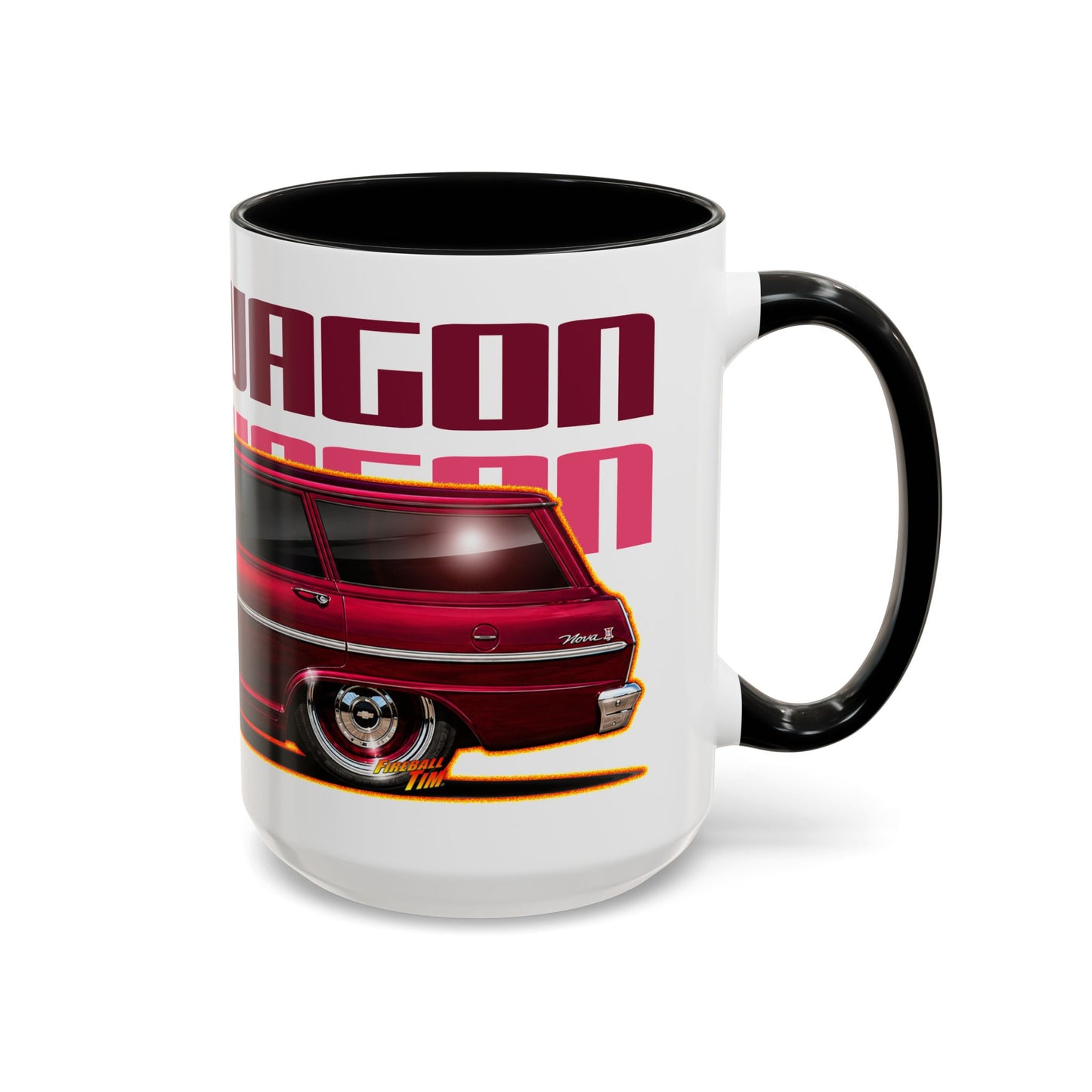 CHEVY NOVA WAGON 1965 Collectible Fireball Art Coffee Mug - 2 Sizes