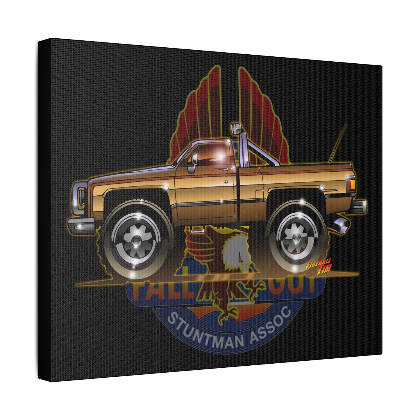 THE FALL GUY 1982 GMC K-2500 TV Show Truck Canvas Art Print - 11x14