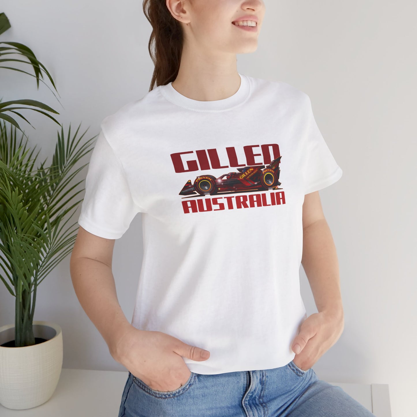 GILLEN AUSTRALIA F1 2047 Race Car Art Short Sleeve Tee - 6 Colors