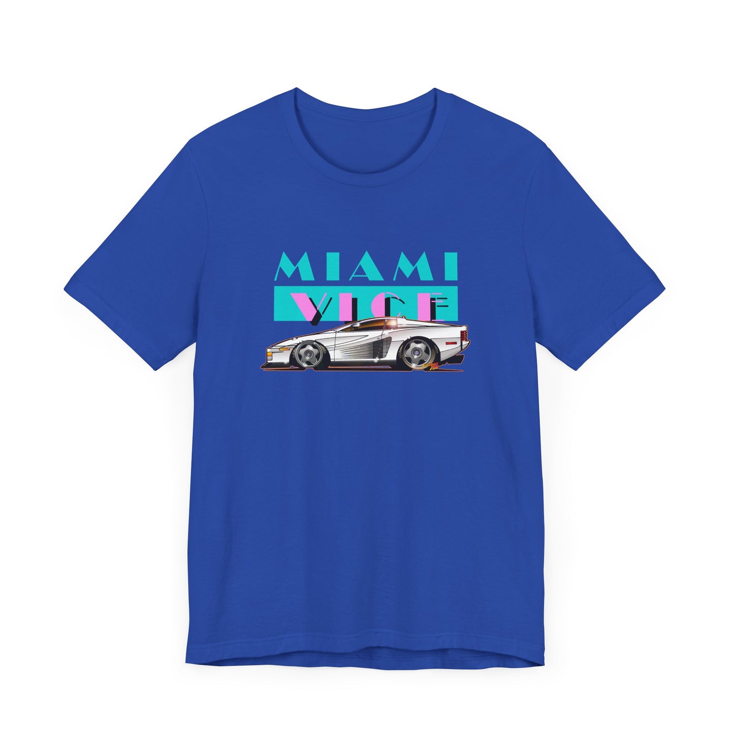 MIAMI VICE FERRARI TESTAROSSA TV Show Short Sleeve Tee 12 Colors