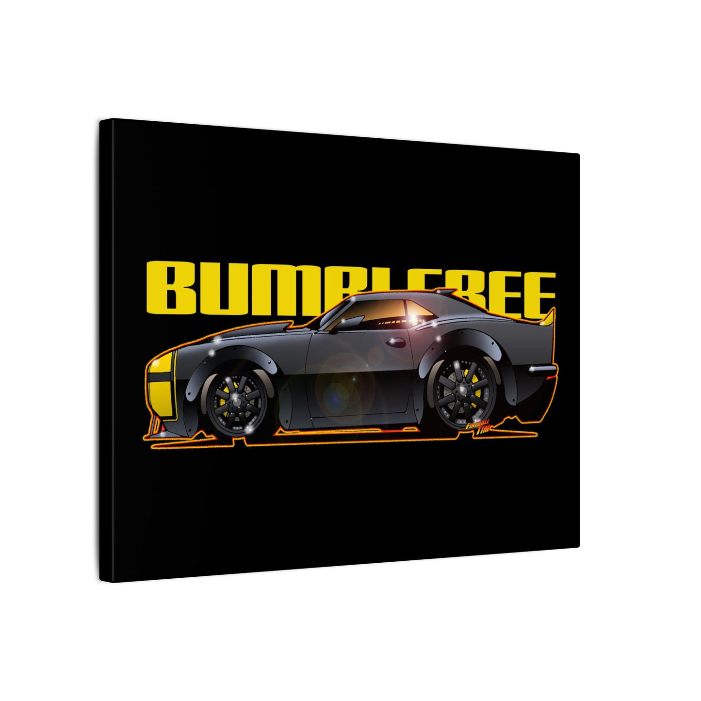 TRANSFORMERS BUMBLEBEE 1967 Camaro Fireball Art Canvas Print
