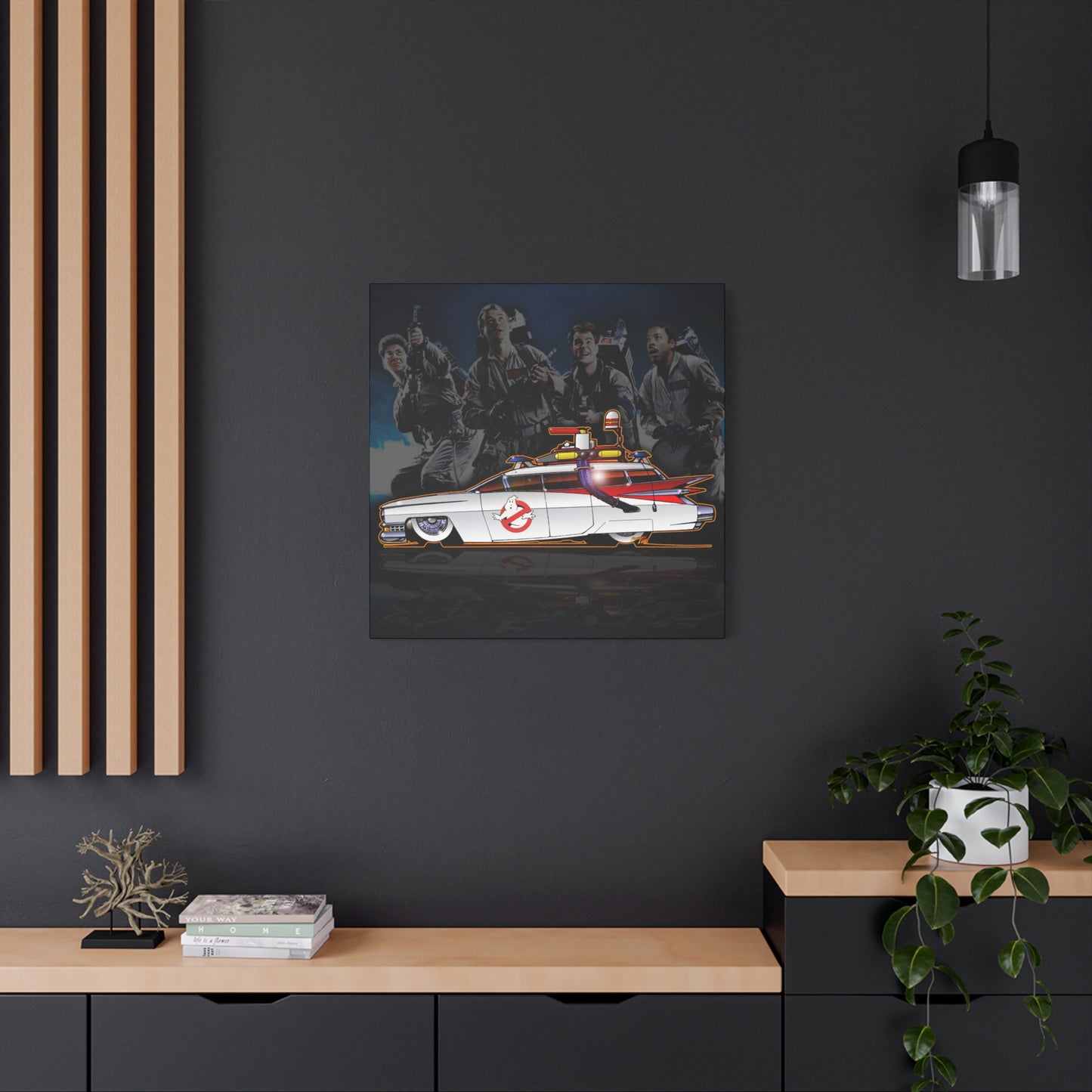 GHOSTBUSTERS ECTO 1 Cadillac Ambulance Canvas Art Wall MASTERPRINT 3 Sizes