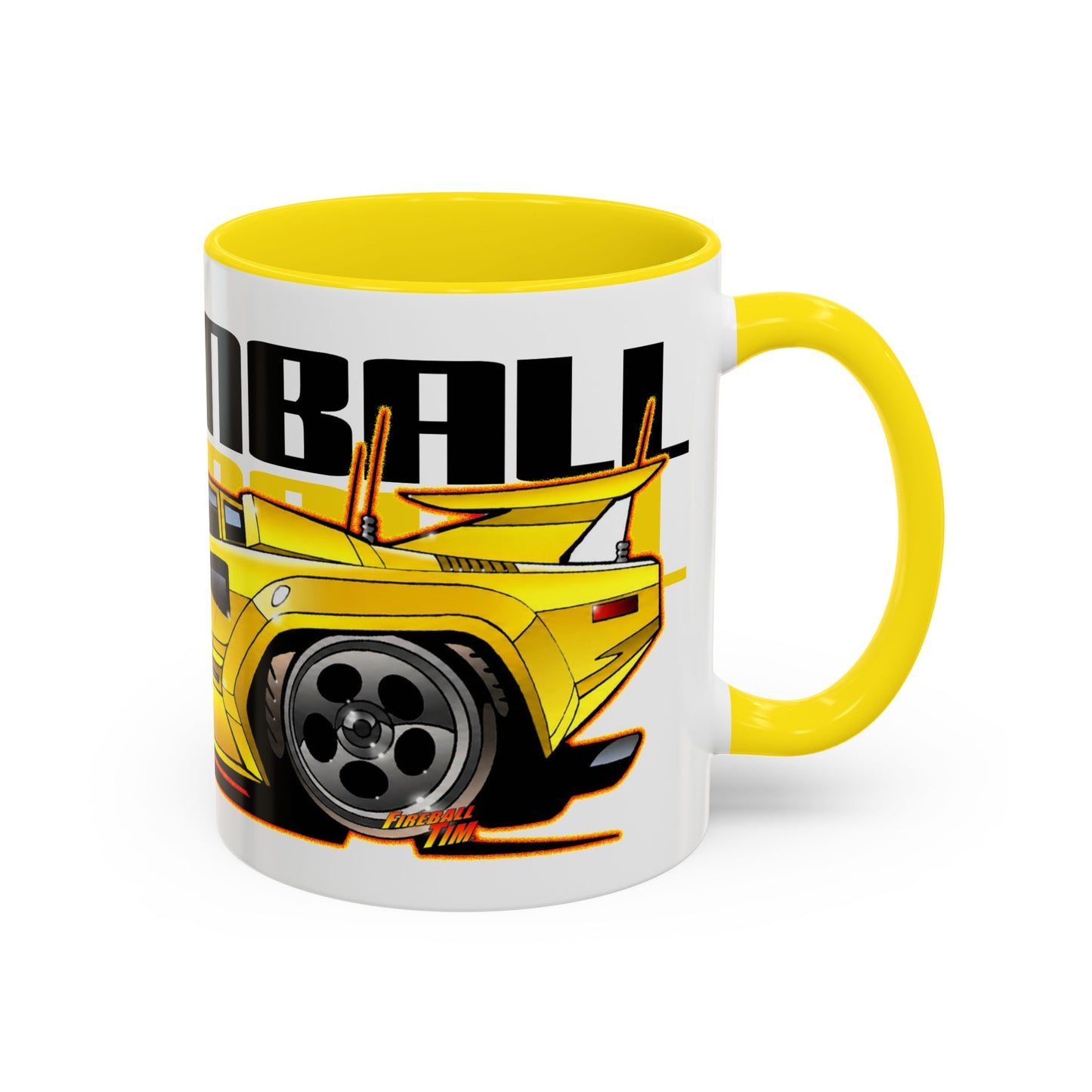 CANNONBALL RUN LAMBORGHINI COUNTACH 1979 Yellow Supercar Collectible Coffee Mug - 2 Sizes
