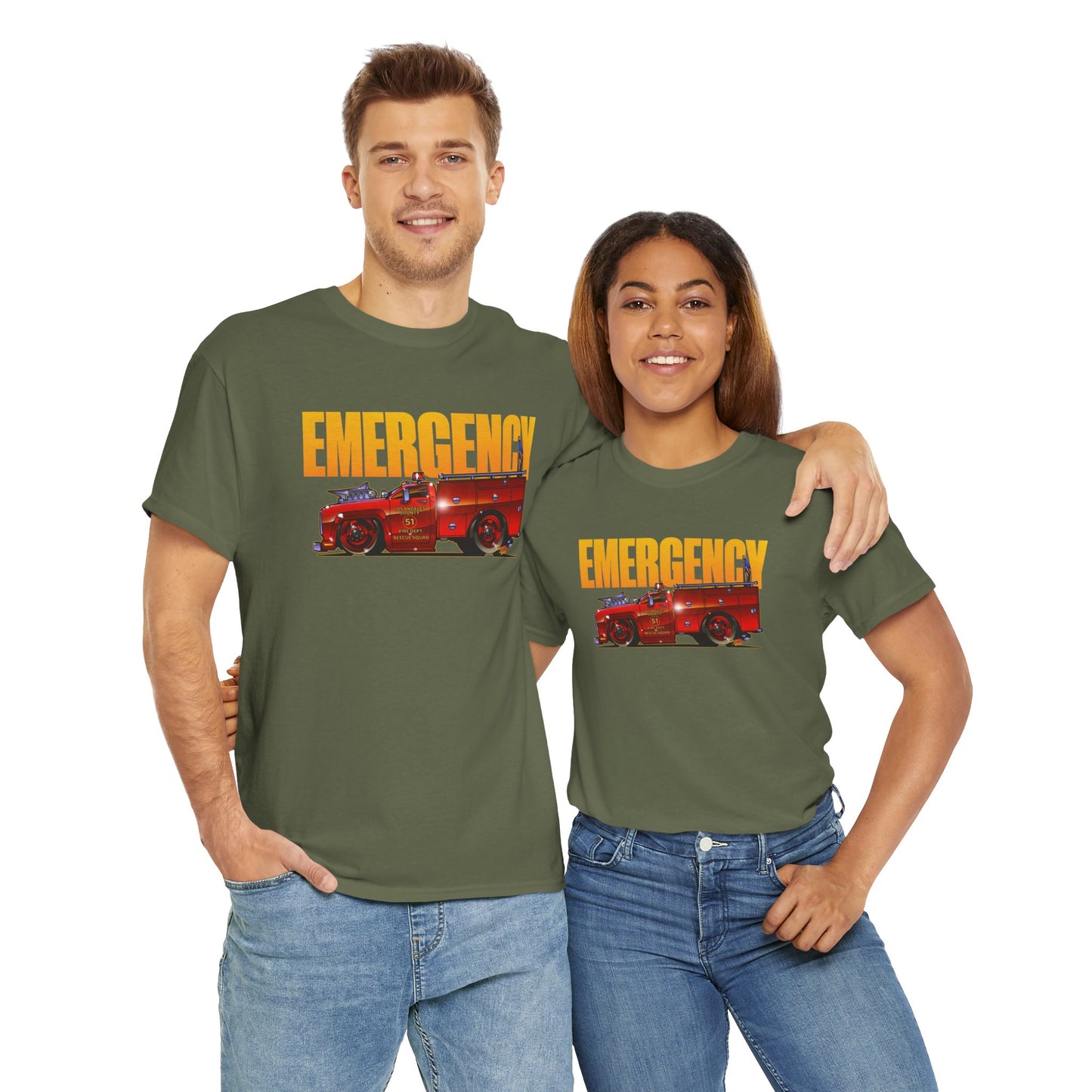 EMERGENCY TV Show SQUAD 51 Concept Art TEE Shirts 13 Colors