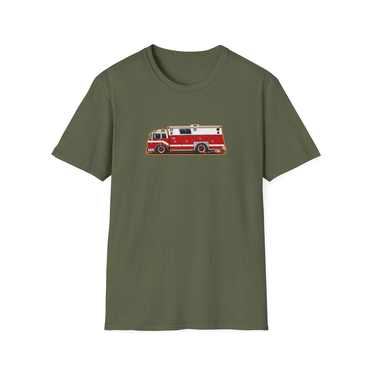 FIRE TRUCK Collectible Fireball Art TeeShirt