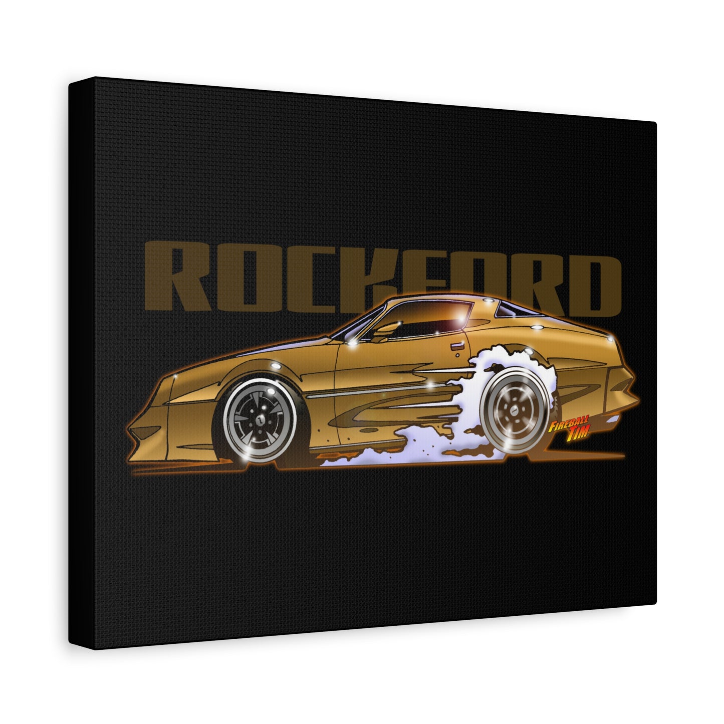 ROCKFORD FILES PONTIAC FIREBIRD Fireball Art Canvas Wall Print - 11x14