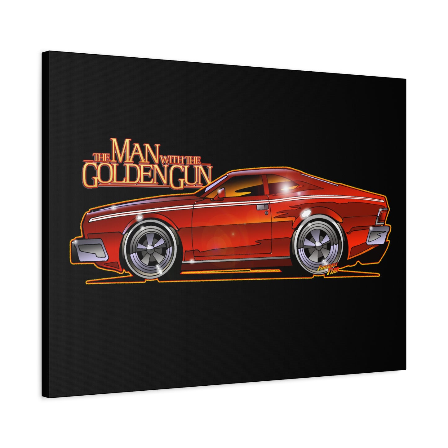 MAN WITH THE GOLDEN GUN AMC Hornet James Bond Fireball Art Canvas Print