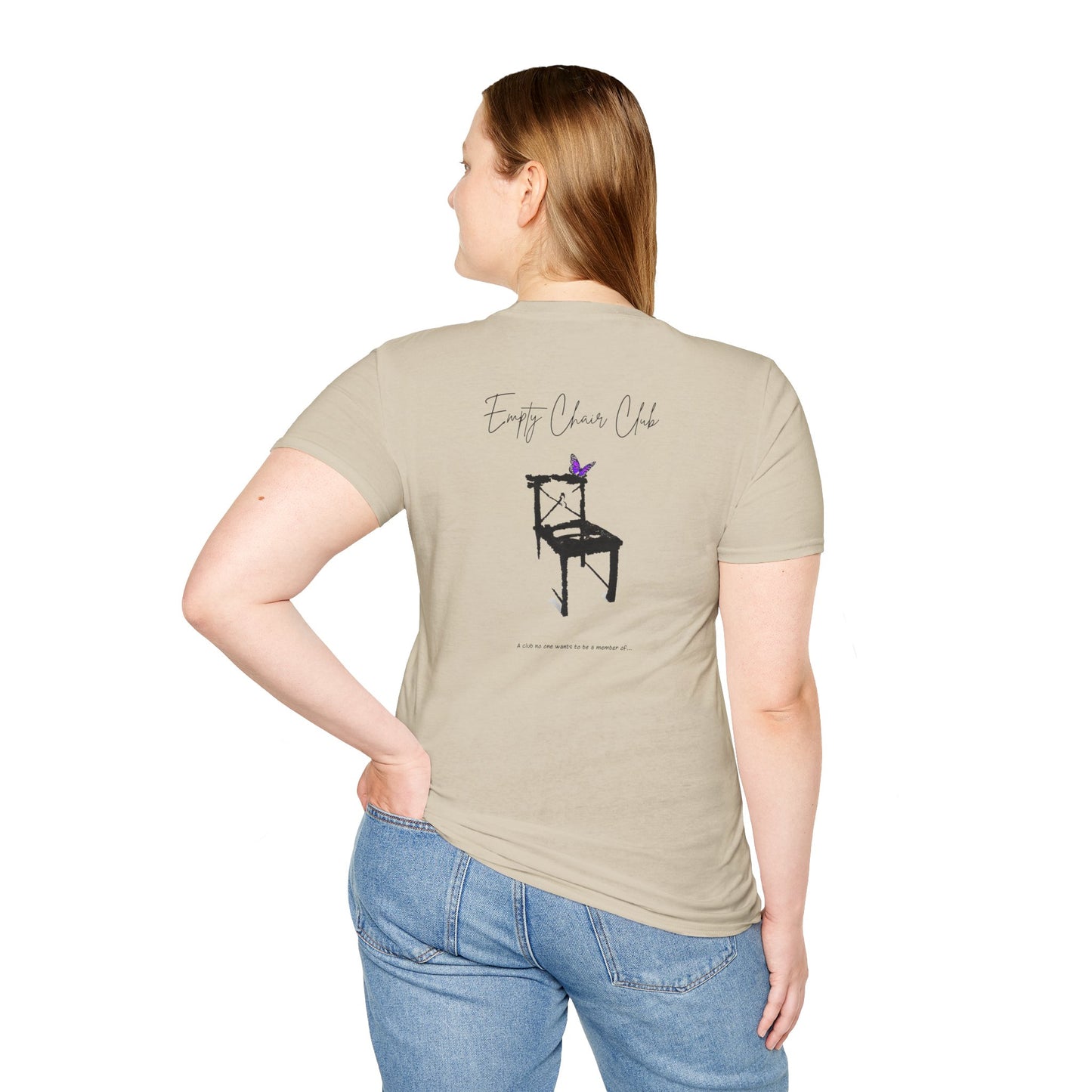 EMPTY CHAIR CLUB Unisex Softstyle T-Shirt - Casual Comfort for Relaxation and Reflection