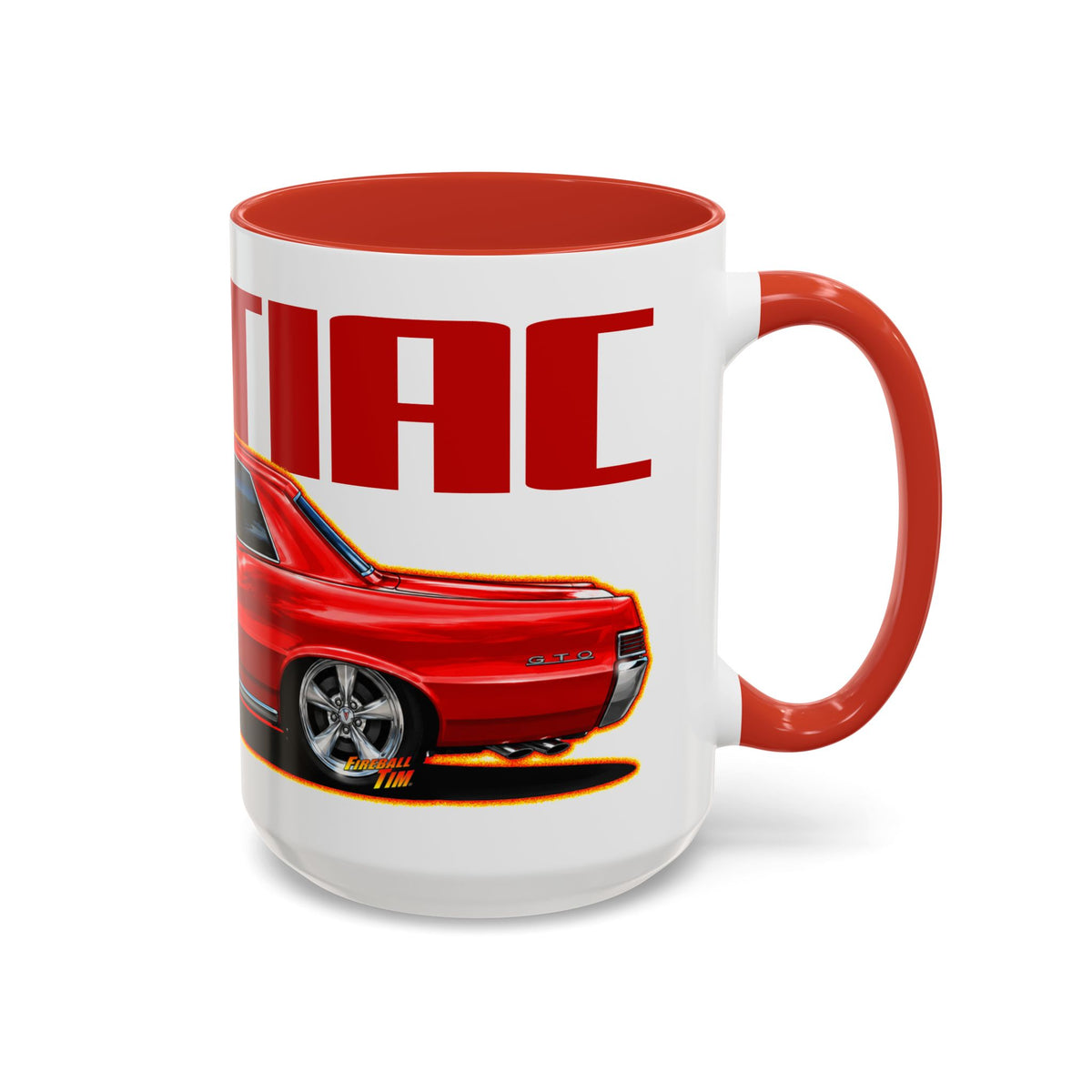 PONTIAC GTO 1965 Collectible Fireball Art Coffee Mug - 2 Sizes