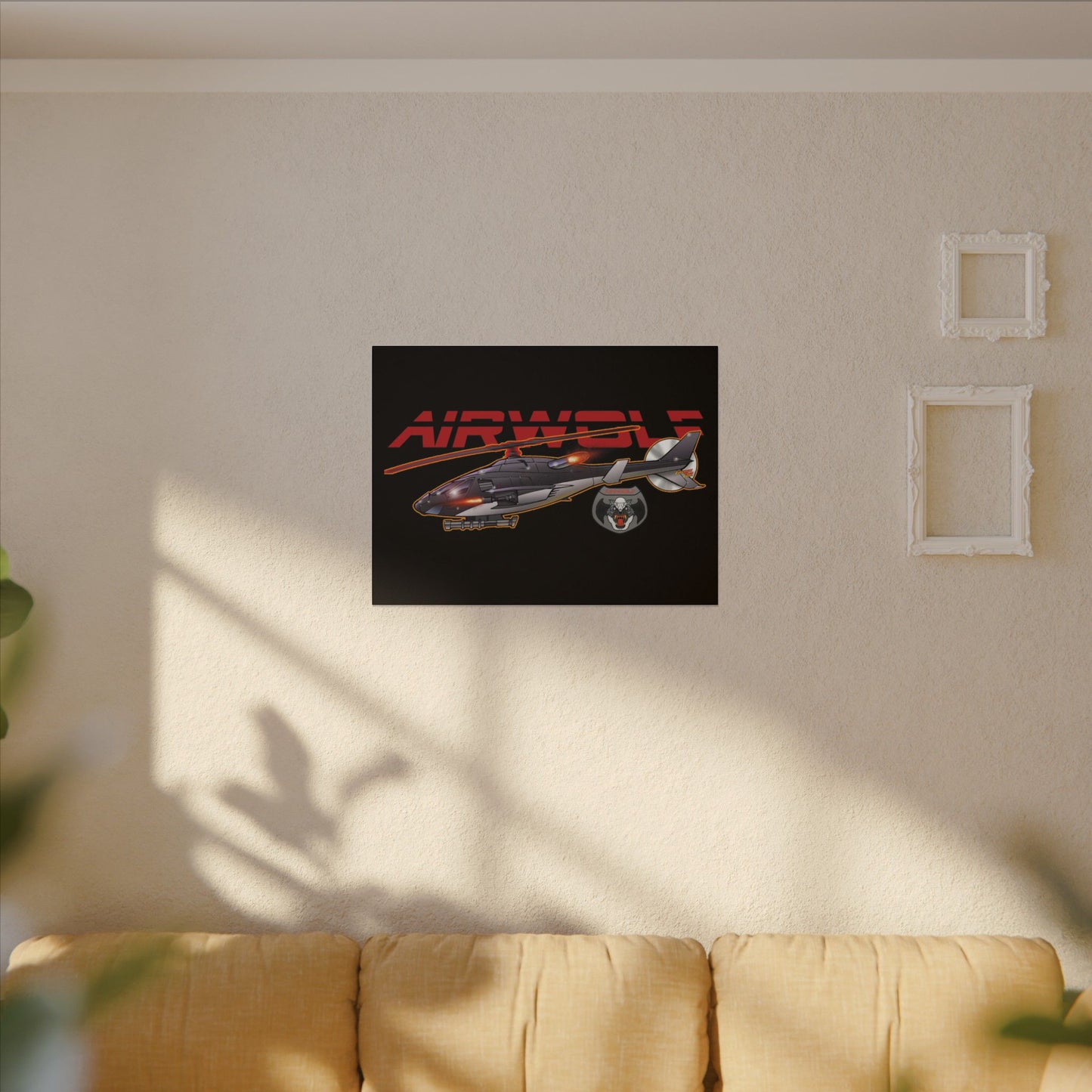 AIRWOLF TV Helicopter Canvas Art Print - 11x14