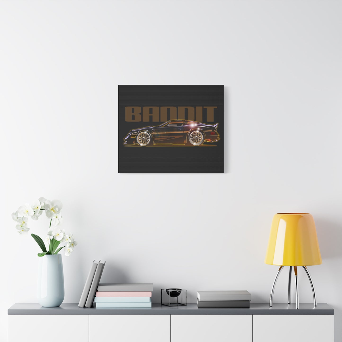 SMOKEY AND THE BANDIT Pontiac Trans Am Fireball Art Canvas Print - Sizes