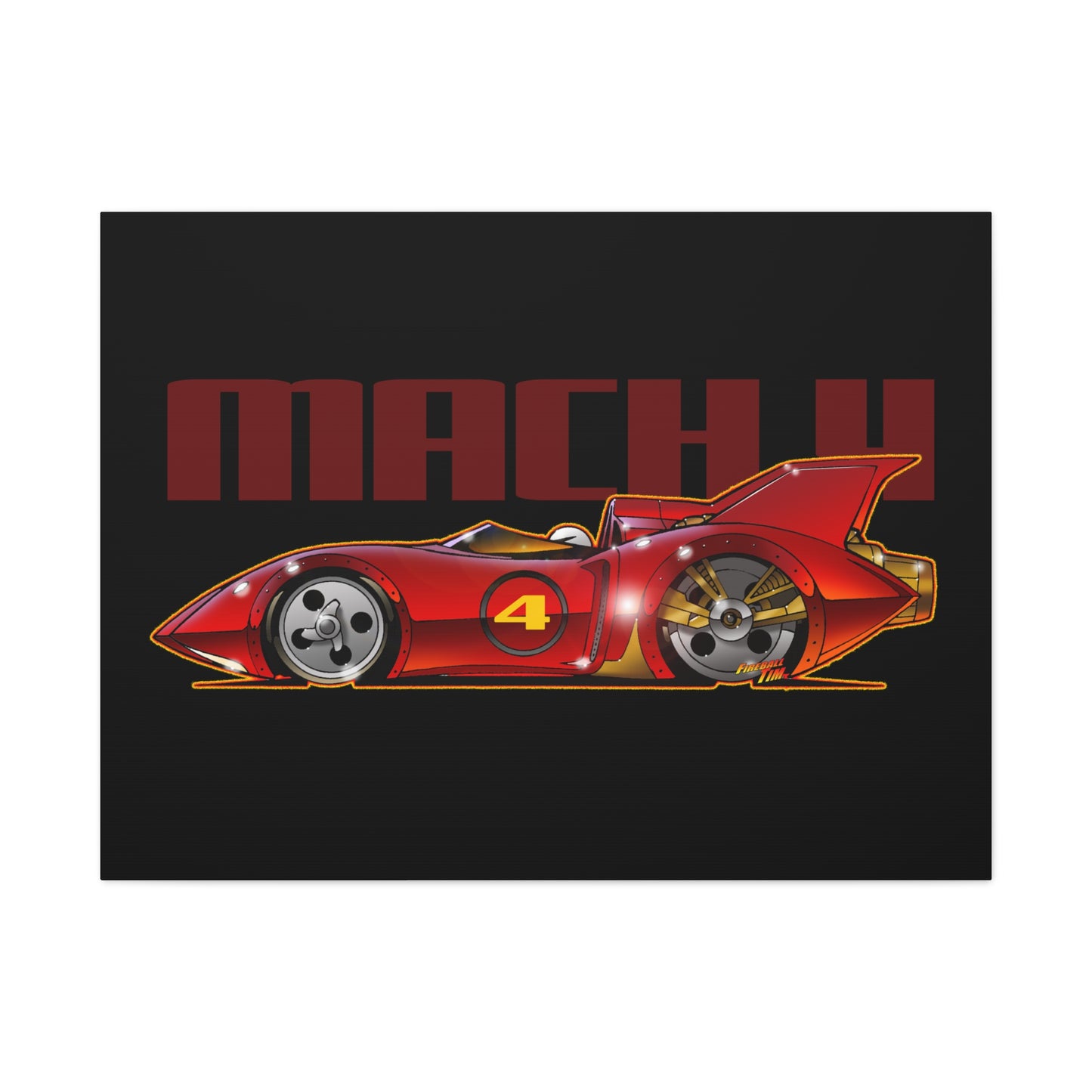 SPEED RACER MACH 4 Fireball Art Canvas Wall Print