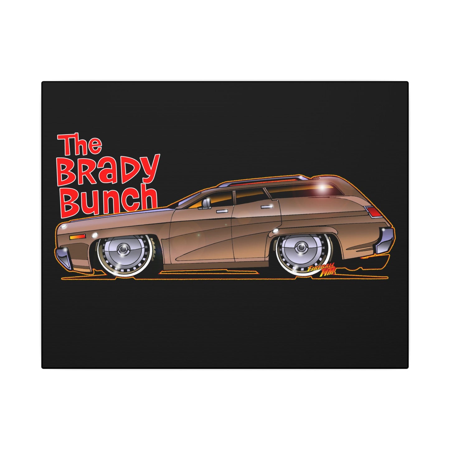 BRADY BUNCH 1971 Plymouth Satellite Station Wagon Canvas Art Print - 11x14