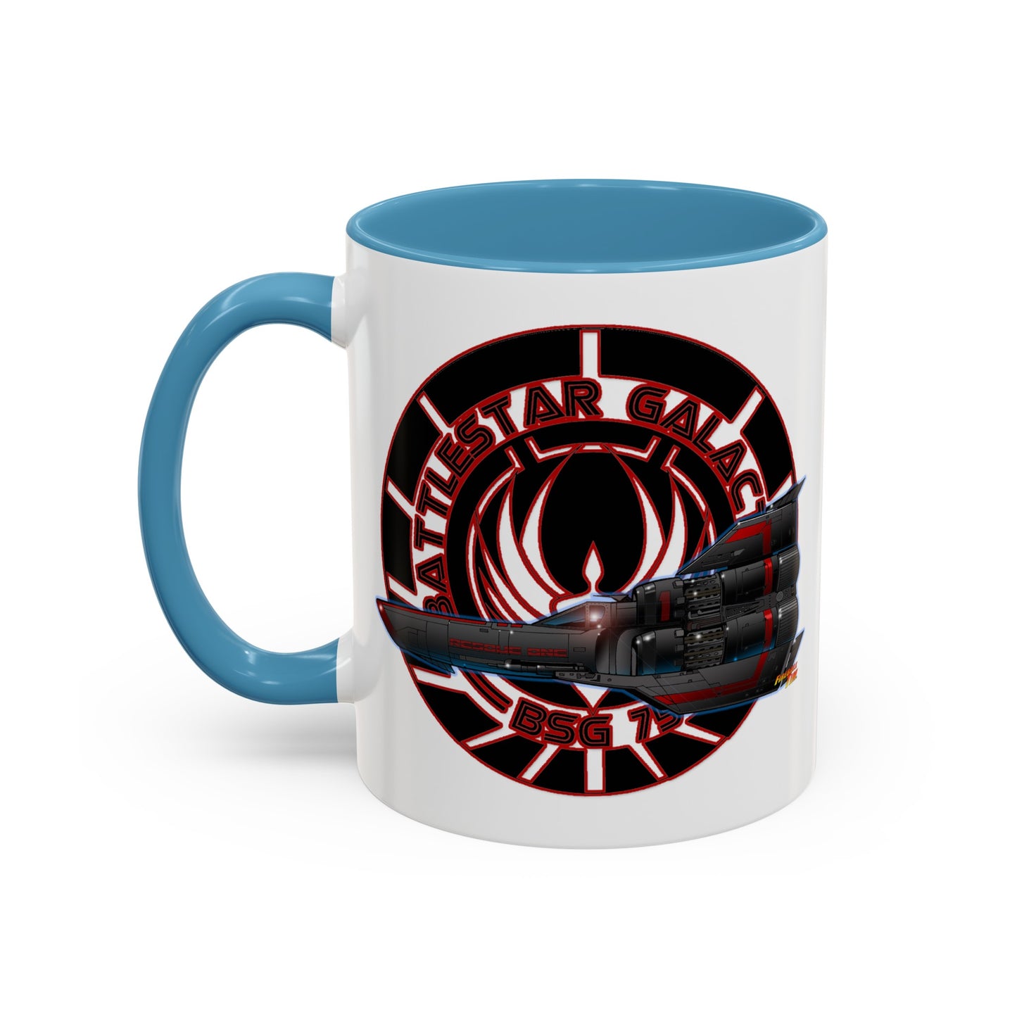 BATTLESTAR GALACTICA Viper Concept Art Crest Coffee Mug 11 and 15oz