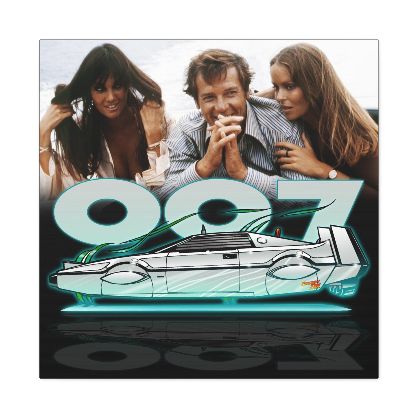 LOTUS SUBMARINE James Bond Fireball Art Canvas Print
