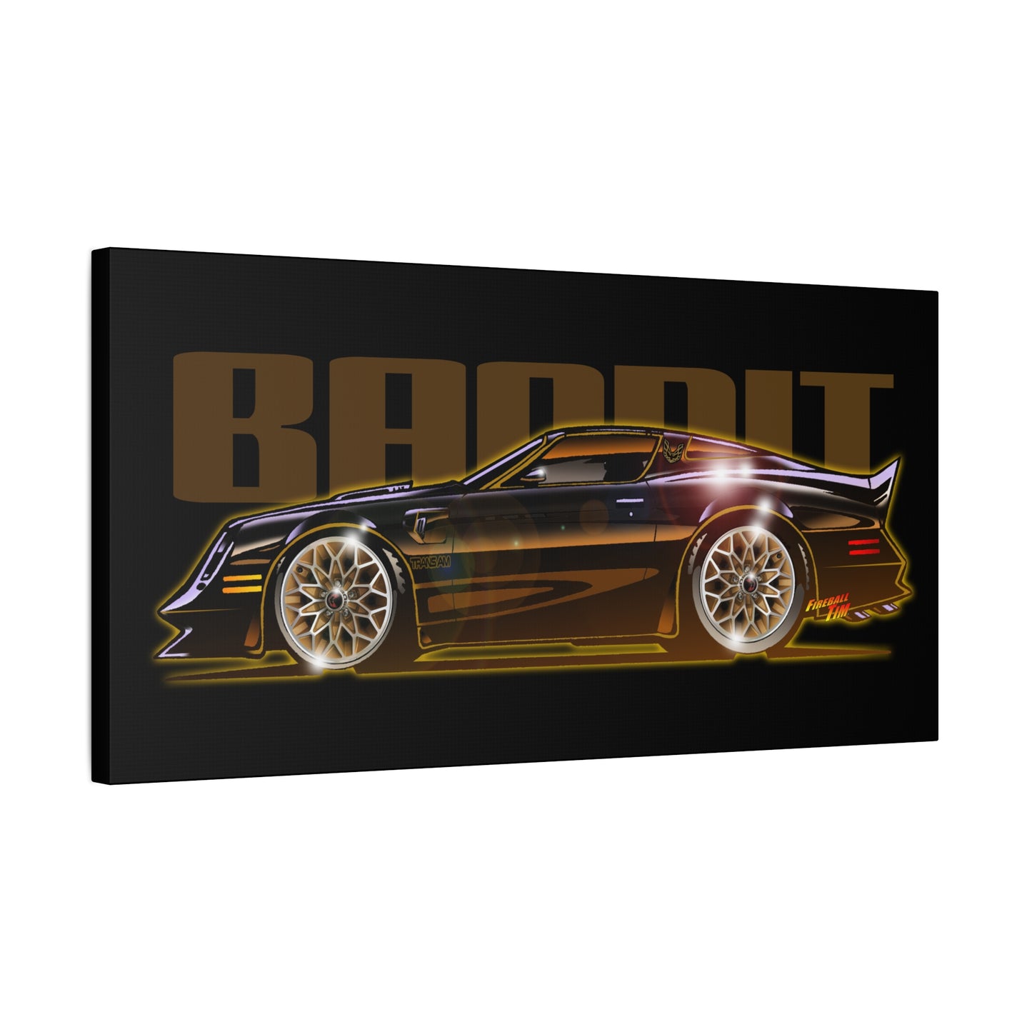 SMOKEY AND THE BANDIT Pontiac Trans Am Fireball Art Canvas Print - Sizes