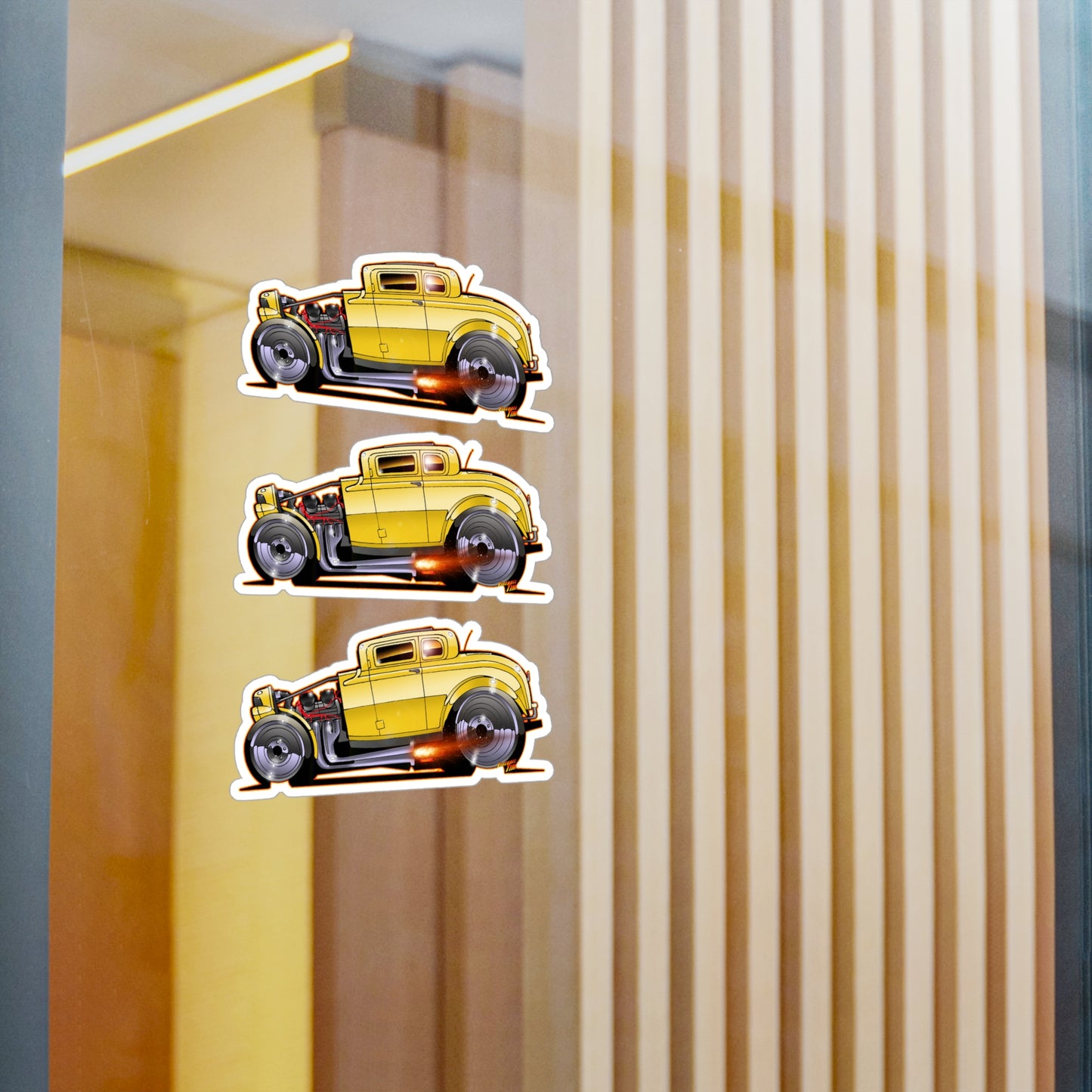 AMERICAN GRAFFITI '32 HOT ROD Movie Car Fireball Art Decal Sticker - 4 Sizes