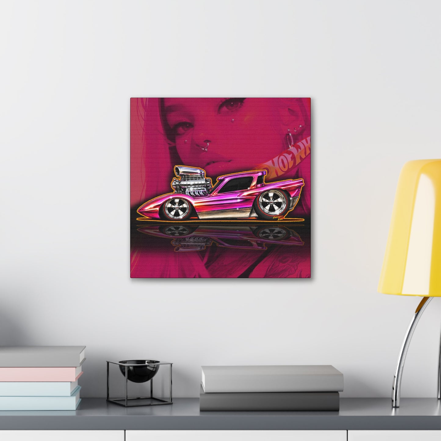 HOT WHEELS Sweet 16 PYTHON Collectible Fireball Art Canvas Stretched Print