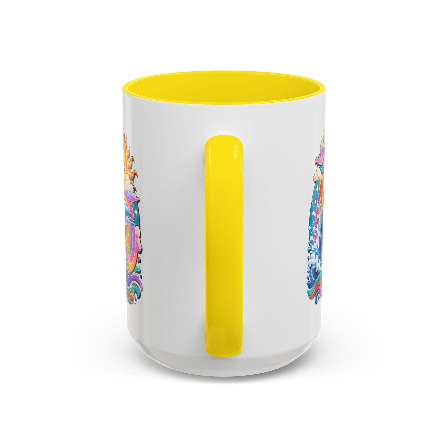 DOLPHIN SPLASH 2 Aquarium Series Fireball Art Coffee Mug - 2 Sizes