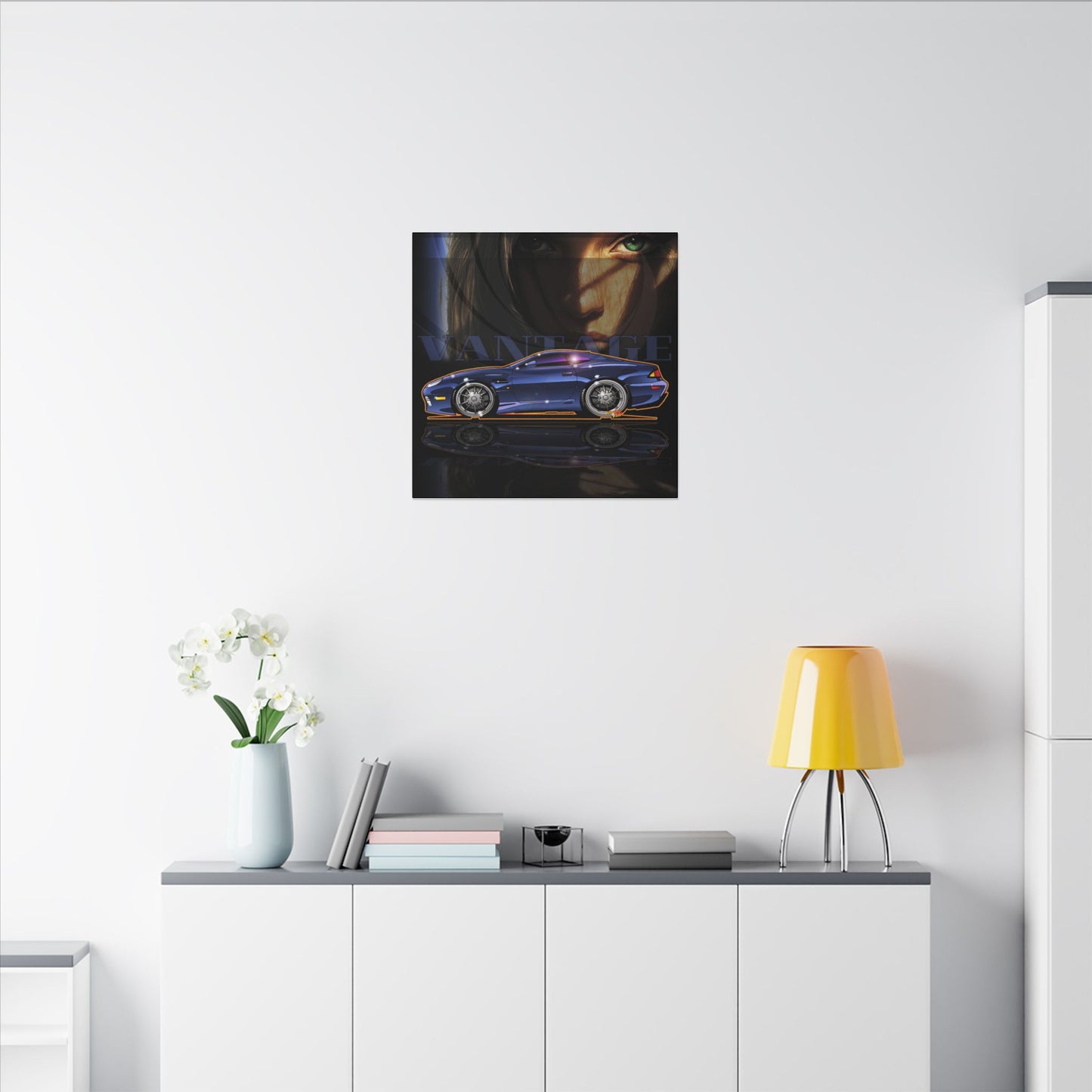 ASTON MARTIN VANTAGE 2001 Fireball Art Canvas Print