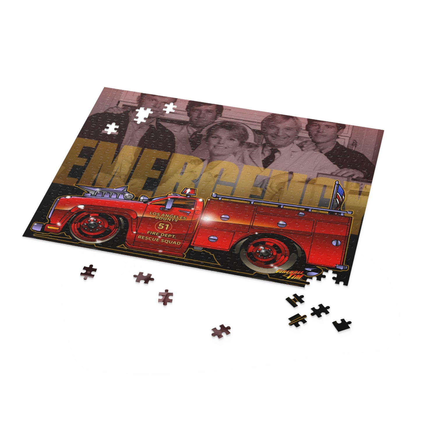 EMERGENCY Squad 51 Fire Truck Paramedics Puzzle (500-Piece)