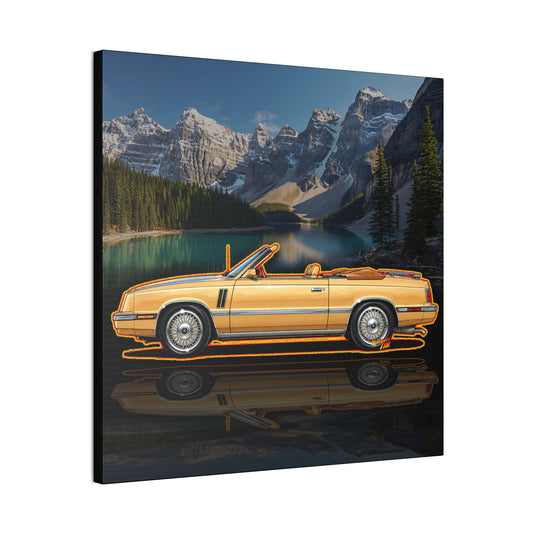 DODGE 600 CONVERTIBLE 1985 Collectible Fireball Art Canvas Stretched Print