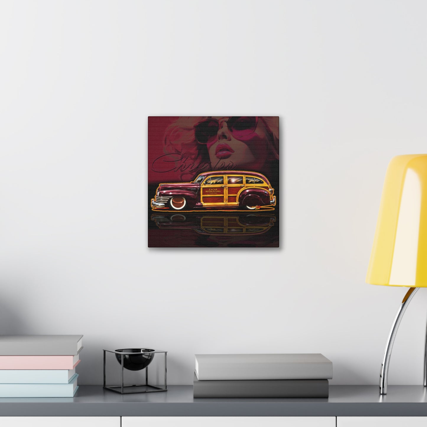 CHRYSLER TOWN & COUNTRY 1942 Collectible Fireball Art Canvas Stretched Print