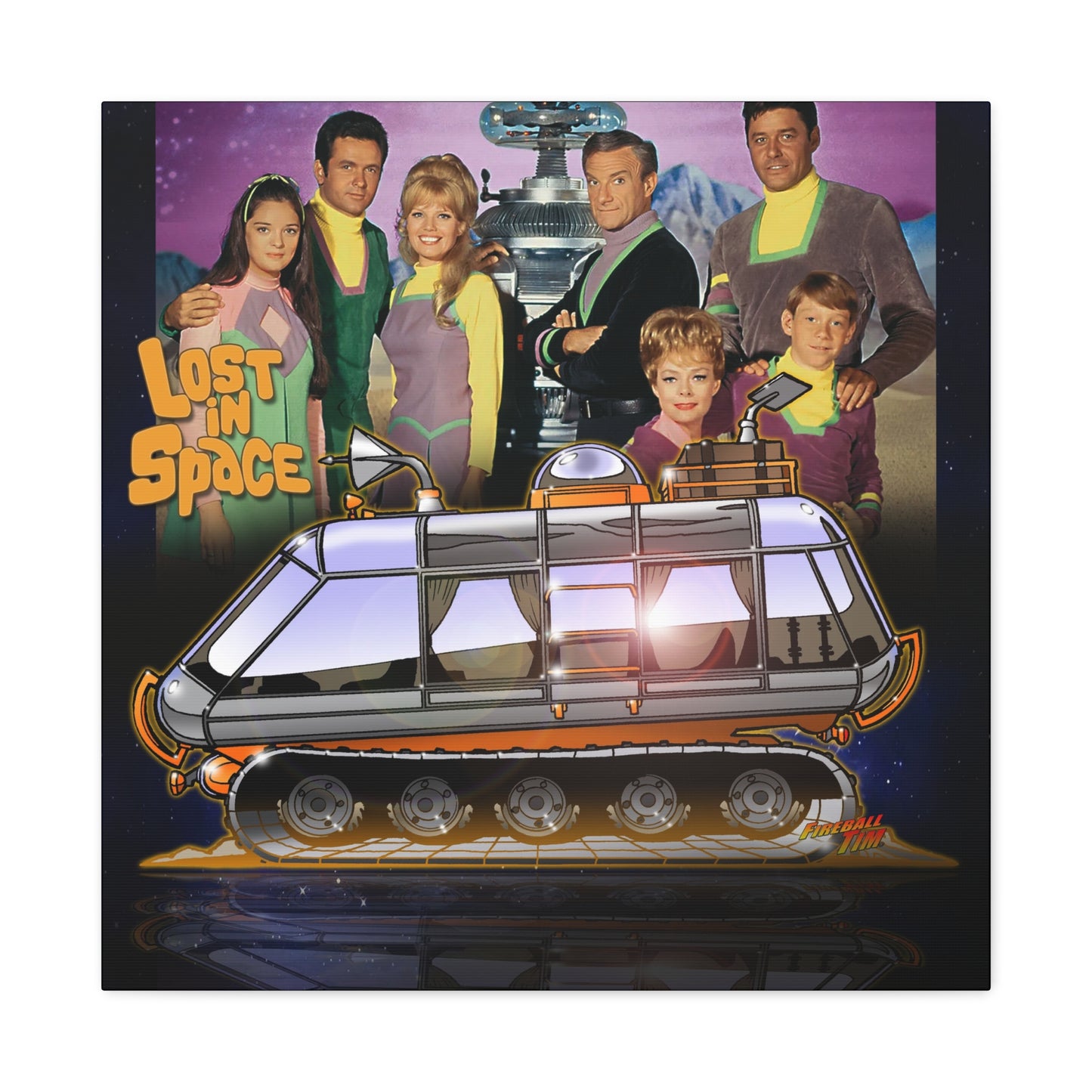 LOST in SPACE Classic TV Chariot Canva Art Wall Print