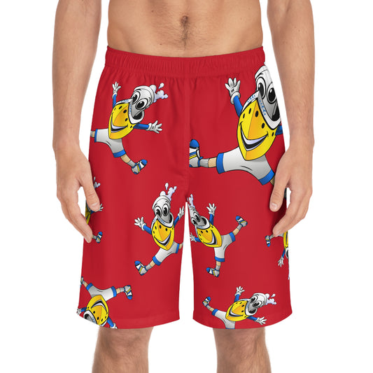 Crazy BUDDY CRUISE Men's DARK RED Board Shorts