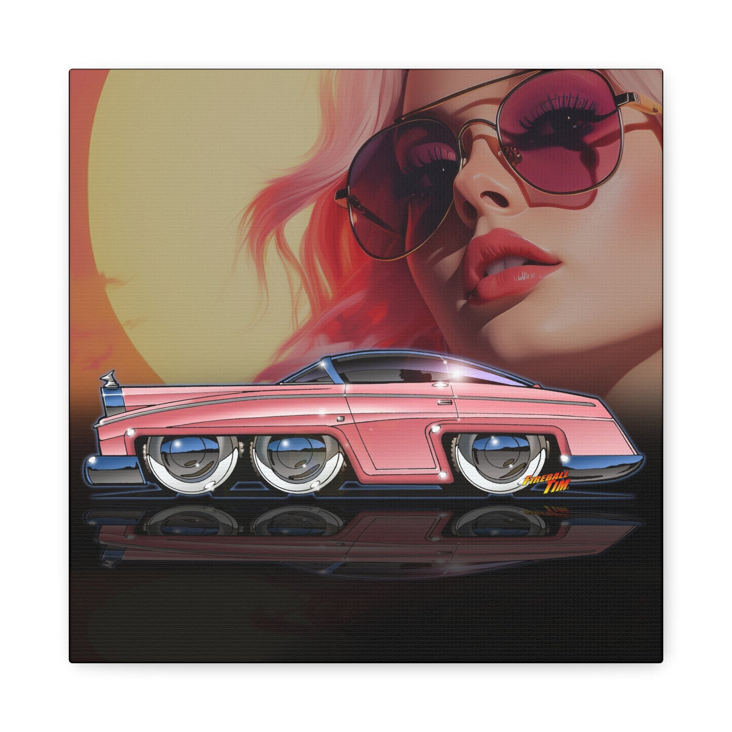 LADY PENELOPE Fab 1 Thunderbirds TV Car Fireball Art Canvas Print