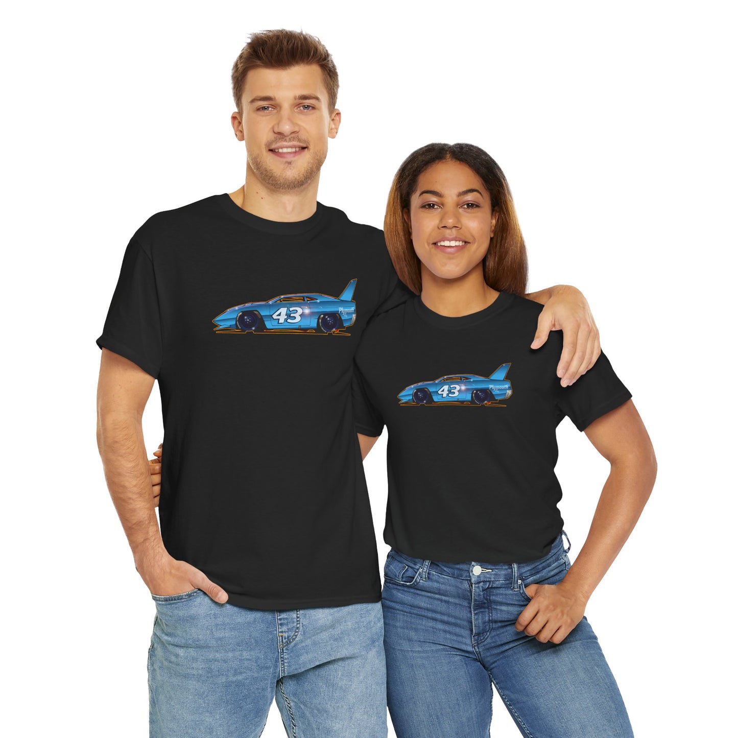 NASCAR Richard Petty 43 Plymouth Collectible Unisex Heavy Cotton Tee 8 Colors