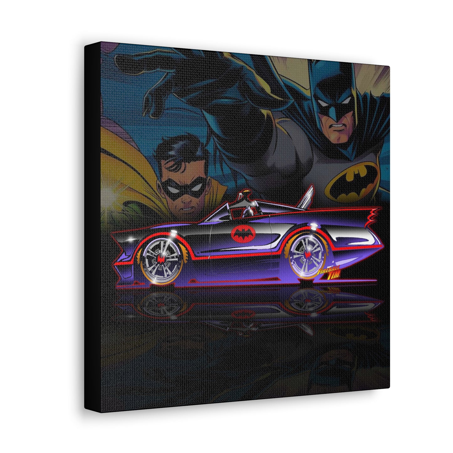 BATMOBILE 1966 Dynamic Duo Concept Art Canvas MASTERPRINT 2 Sizes