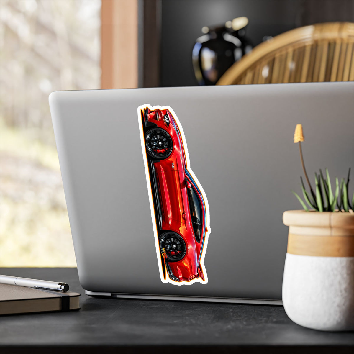 FORD MUSTANG 2019 GT 5.0 Collectible Fireball Art Stickers in 4 Sizes