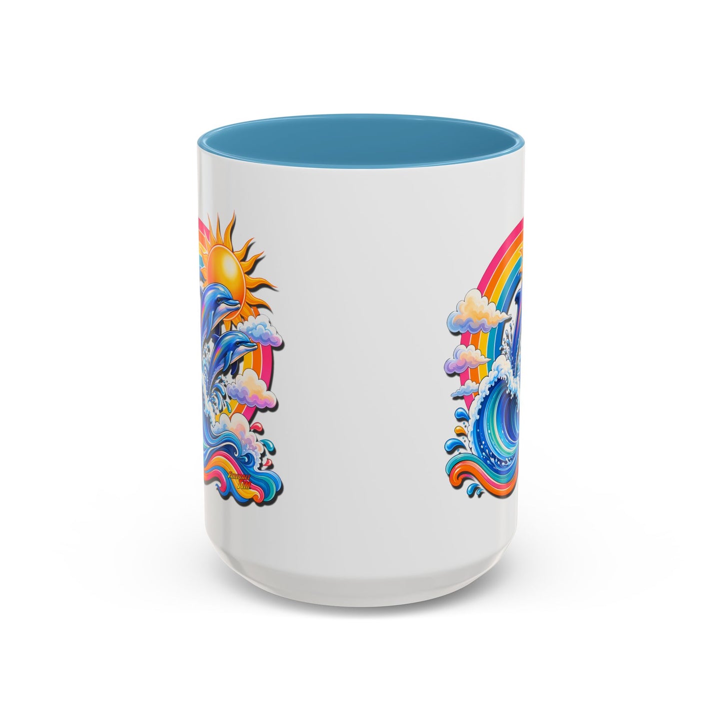 DOLPHIN SPLASH 1 Aquarium Series Fireball Art Coffee Mug - 2 Sizes