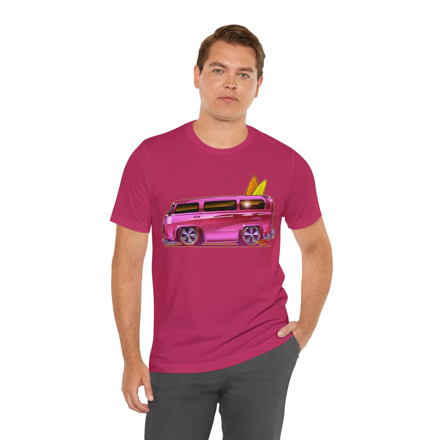 Hot Wheels PINK BEACH BOMB VW Bus Unisex Jersey Short Sleeve TShirt 12 Colors