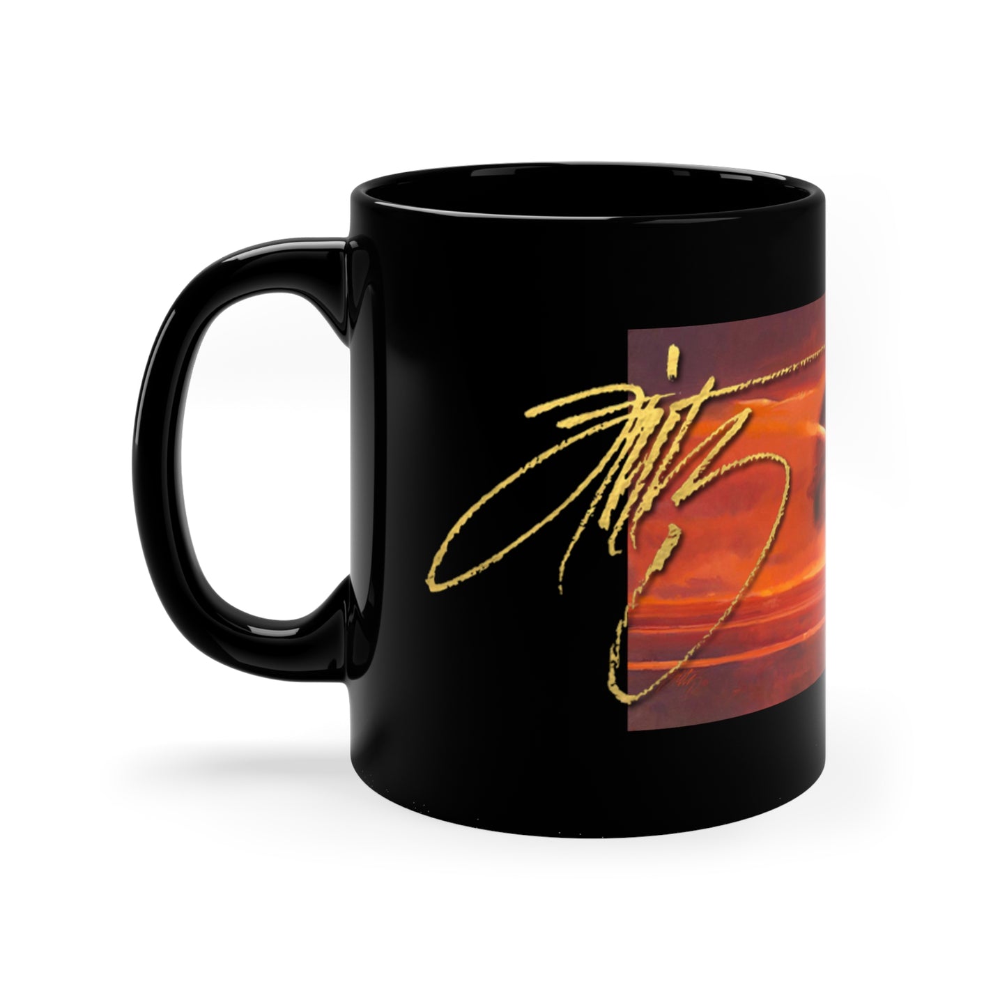 TOM FRITZ Hot Rod Signature Series Black Coffee Mug 11oz